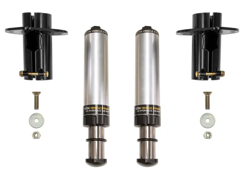 Icon Hydraulic Front Bump Stop Kit – Fits 2020+ Jeep Gladiator Jt & 2007–2023 Jeep Wrangler Jk/Jl 1