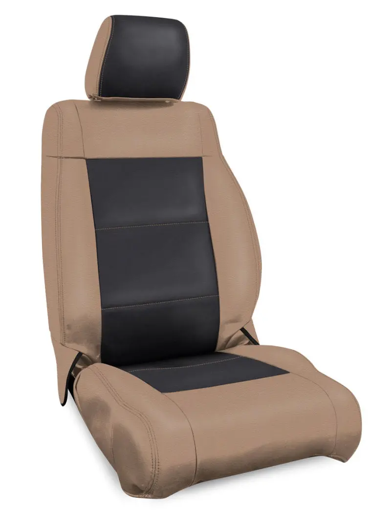 Prp Front Seat Covers For 2007–2010 Jeep Wrangler Jk – Black & Tan, 2- Or 4-Door Pair 1