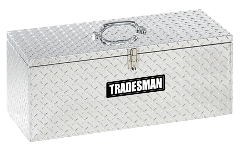 Tradesman Aluminum Portable Tool Box – 30-Inch Handheld Design, Bright Silver Finish 1