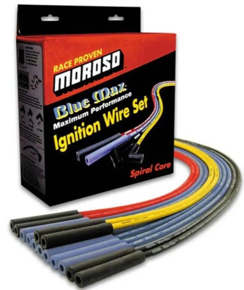 Moroso Blue Max Spiral-Core Hei Ignition Wire Set With 90° Boots – Designed For Chevrolet Small Block Engines 1