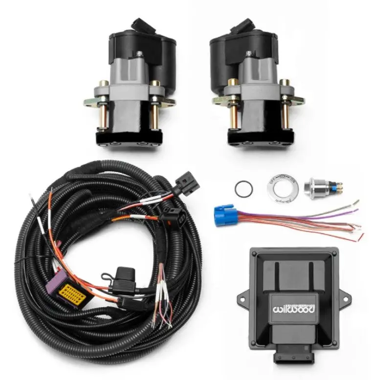 Wilwood Electronic Parking Brake Rear Retrofit Brake Kit - Black Powder Coat Caliper 1