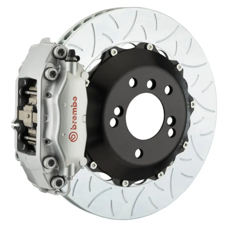 Brembo 15-18 M3 Excl Cc Brake Rr Gt Bbk 4Pis Cast 345X28 2Pc Rotor Slotted Type3-Silver 1