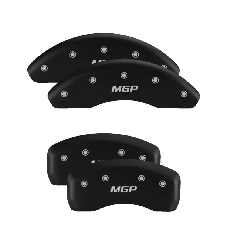 Mgp Vintage-Style Engraved 4-Piston Caliper Covers — Front & Rear, Rt Yellow With Black Chrome Finish 2