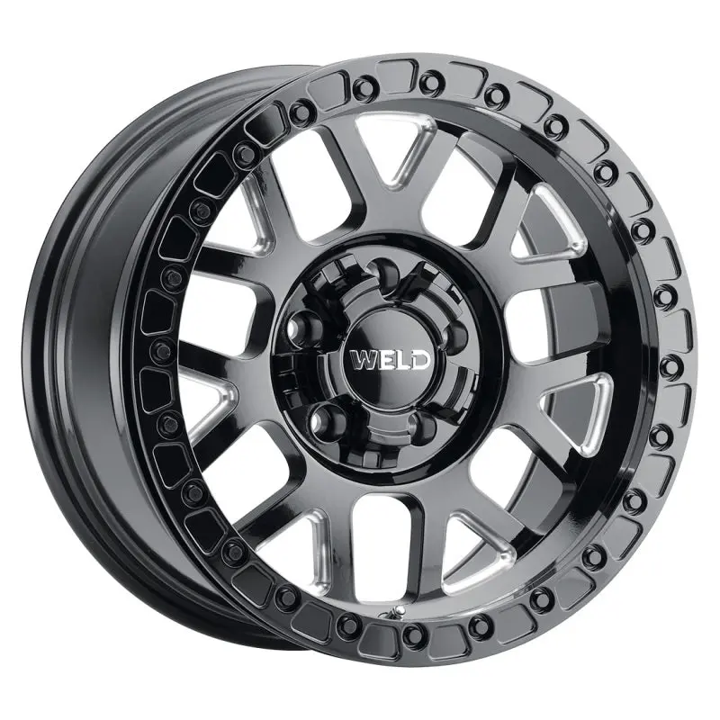 Weld Off-Road W902 Cinch Beadlock Wheel — 17X9", 5X127/5X139.7Mm Bolt Pattern, -12Mm Offset, 4.5" Backspace, Gloss Black Finish 1