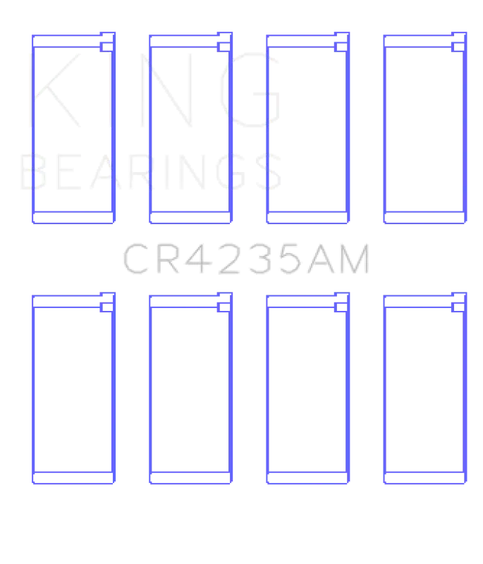 King Engine Bearings Hyundai Lantra 1600 (Size +0.50Mm) Connecting Rod Bearing Set 2
