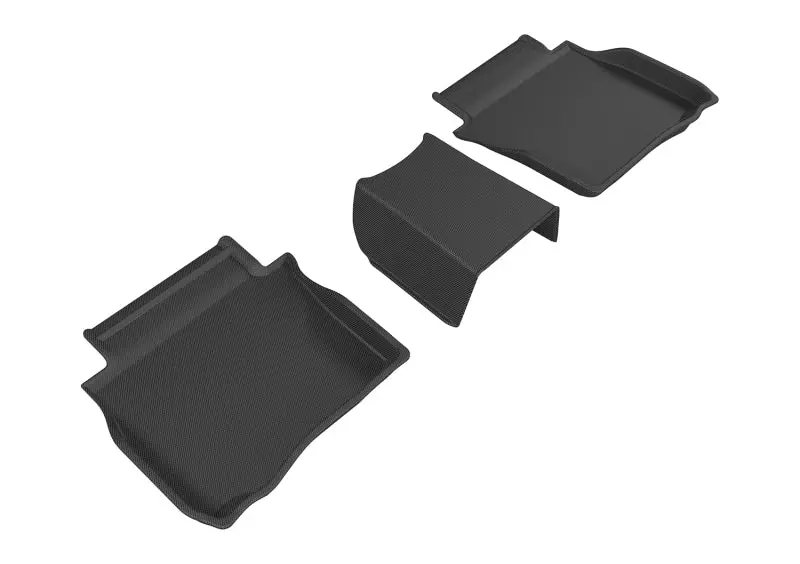 3D Maxpider Black All-Weather Rear Floor Mats For 2017–2019 Buick Lacrosse (2Nd Row) 1