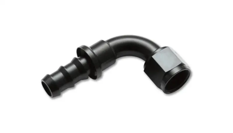 Vibrant -12An Push-On 90 Deg Hose End Fitting - Aluminum 1