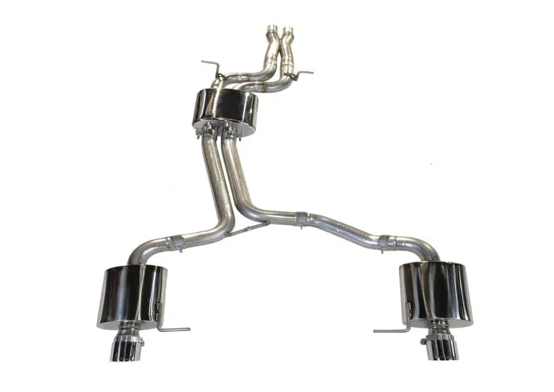 Awe Tuning Non-Resonated Exhaust System For Audi Q5 8R (3.2L) – Downpipe-Back With Polished Silver Tips 1