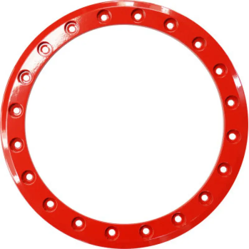 Raceline Beadlock Ring – 15-Inch Diameter, -15Mm Offset, 20-Hole Design, 12Mm Thread – Red Finish 1